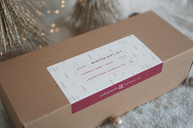 Winter Candle & Soap Gift Set